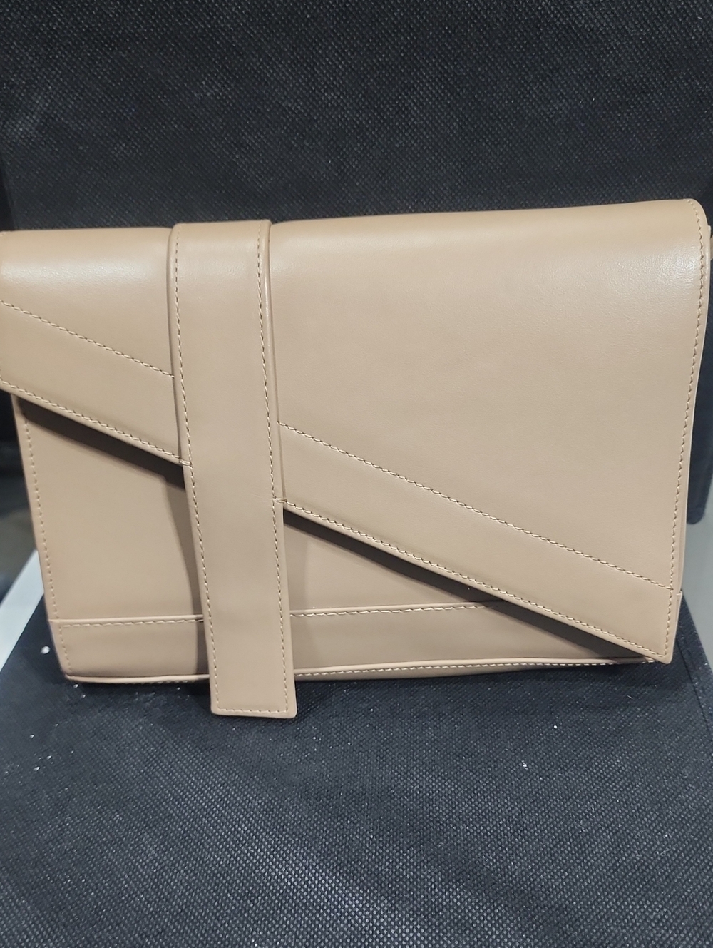 Cute Nation Light Gray Leather Card Holder with Gold Logo